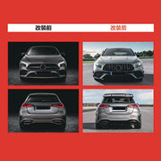 CONVERSION BODY KIT for MERCEDES-BENZ A-CLASS W177 2019 - 2022 to A45 AMG  Set includes:  Front Bumper with Grille Rear Bumper Side Fenders Rear Spoiler