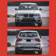 CONVERSION BODY KIT for BMW X3 F25 2014 - 2017 to X3M F97  Set includes:  Front Bumper with Grille Rear Bumper Side Skirts Side Trims Catback Exhaust Exhaust Tips