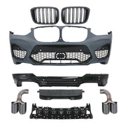 CONVERSION BODY KIT for BMW X4 G02 2019 - 2021 to X4M F98  Set includes:  Front Bumper Front Grille Rear Diffuser Exhaust Tips