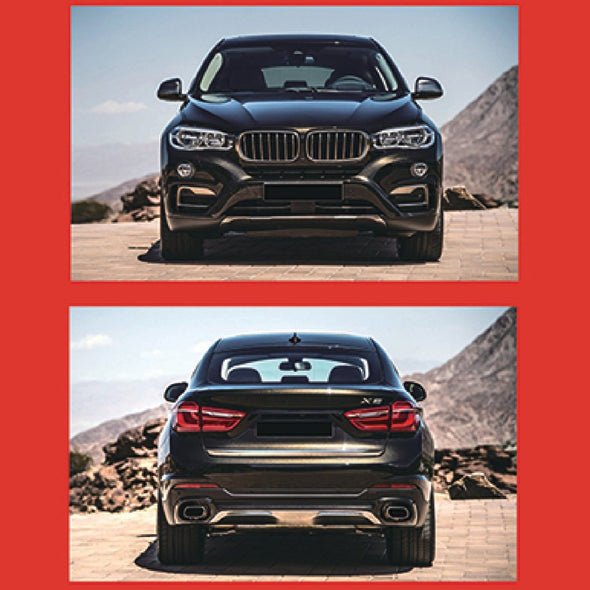 CONVERSION BODY KIT for BMW X6 F16 2015 - 2019 to X6M F86  Set includes:  Front Bumper with Grille Side Air Vents Side Skirts Rear Bumper Catback Exhaust