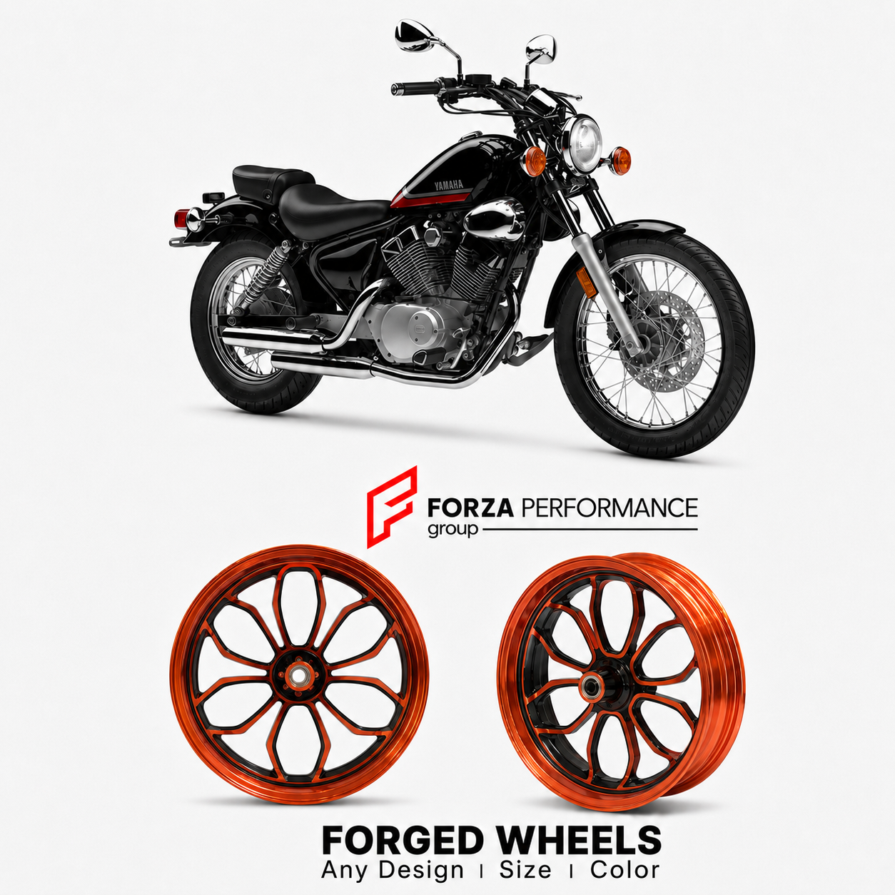 CUSTOM FORGED WHEELS RIMS for YAMAHA V-STAR 650
