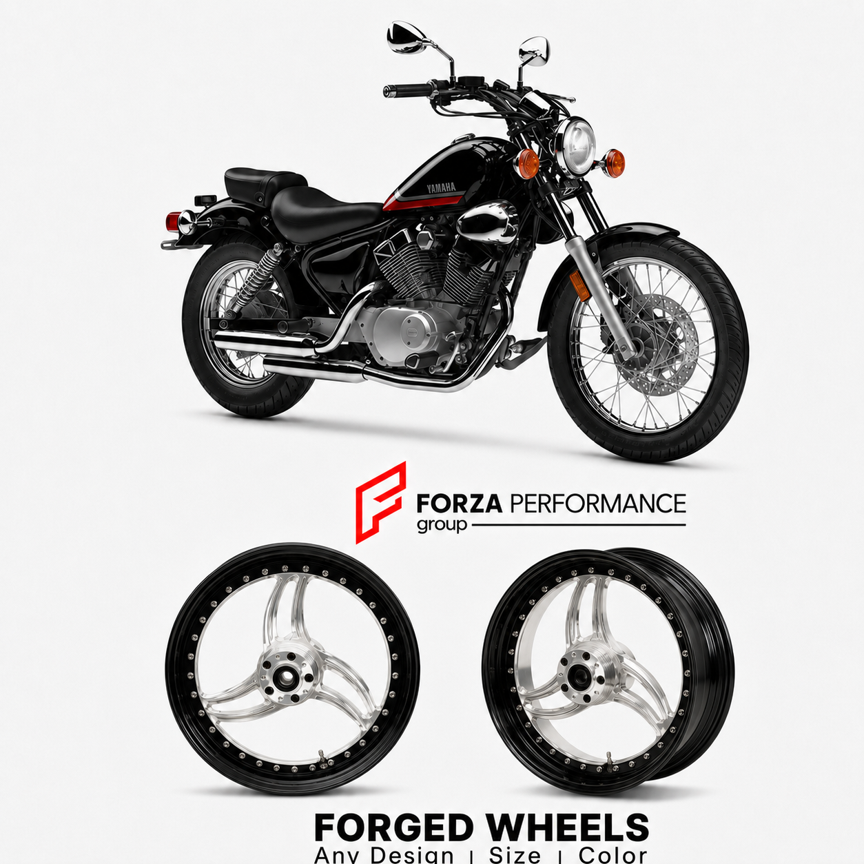 CUSTOM FORGED WHEELS RIMS for YAMAHA V-STAR 650