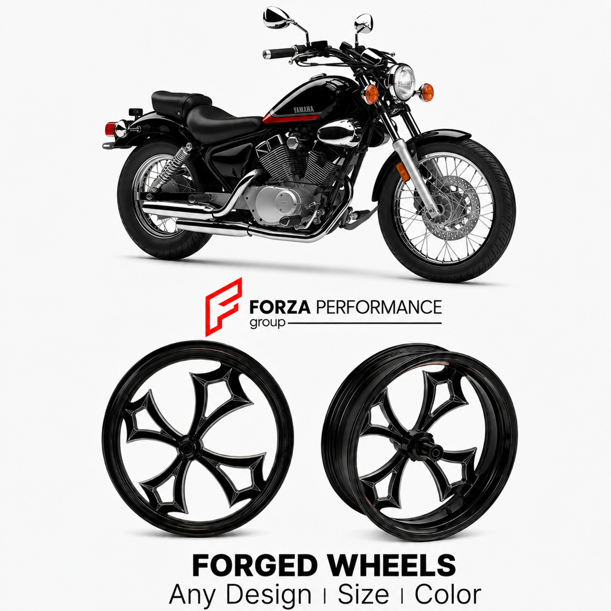 CUSTOM FORGED WHEELS RIMS for YAMAHA V-STAR 650