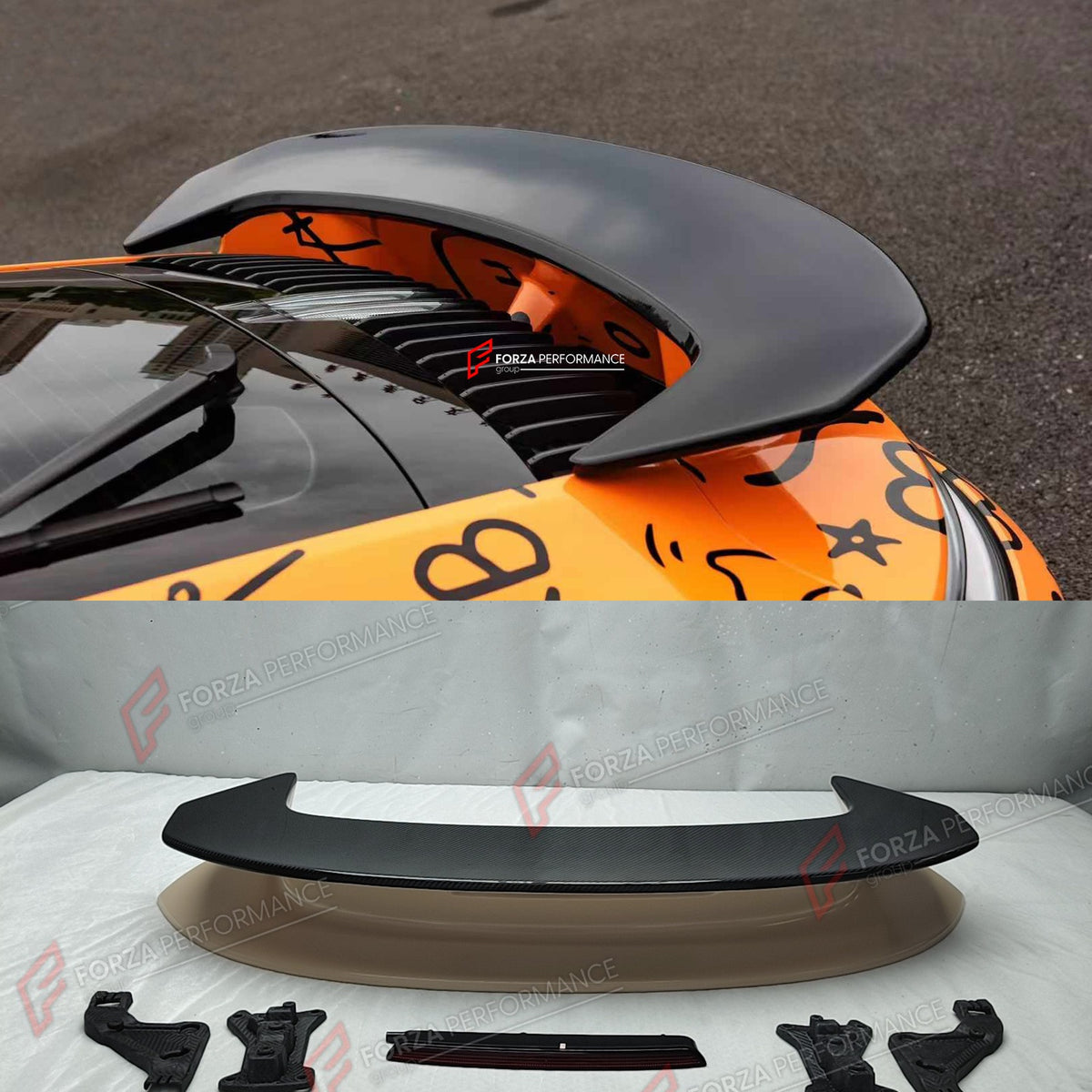 DAKAR STYLE DRY CARBON REAR SPOILER for PORSCHE 911 992 2019+  Set includes:  Rear Spoiler