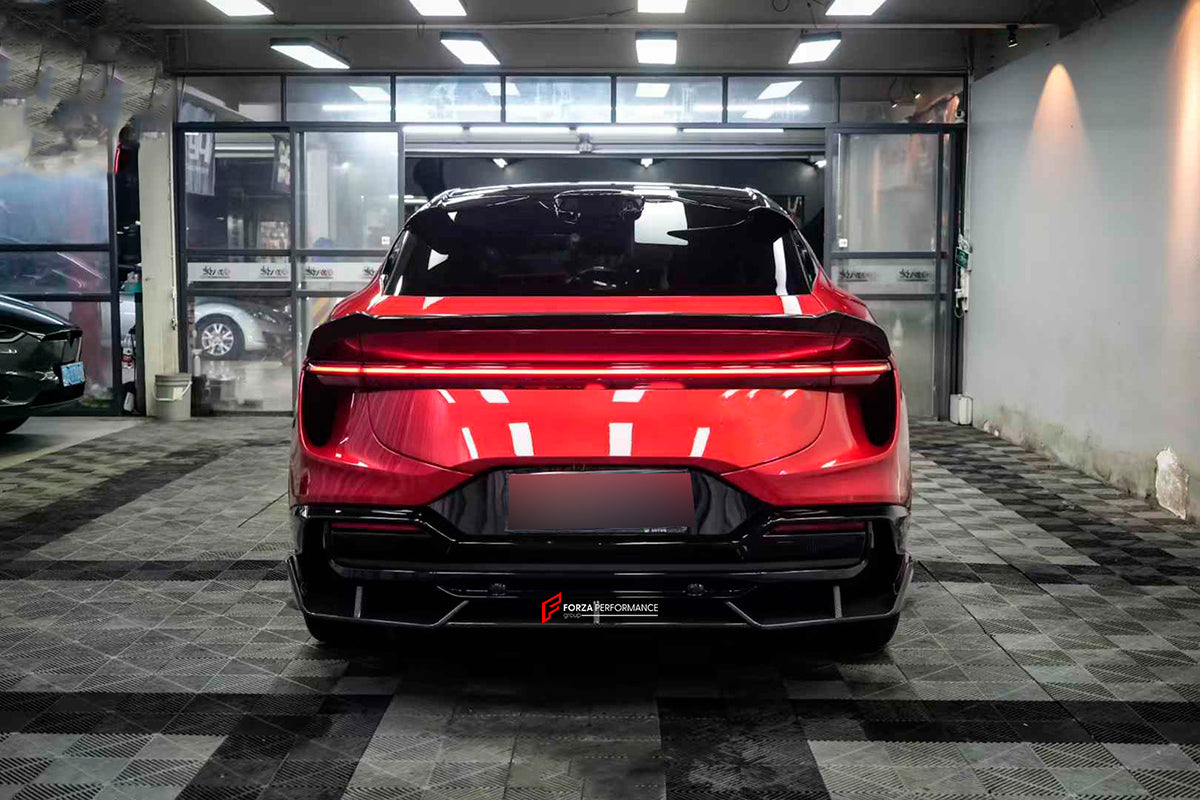 DRY CARBON BODY KIT for LOTUS ELETRE 2024+

Set includes:

Front Lip
Front Bumper Trims
Fender Flares
Side Skirts
Roof Spoiler
Rear Spoiler
Rear Air Vent Covers
Rear Diffuser

Material: Dry Carbon

Note: Professional installation is required.