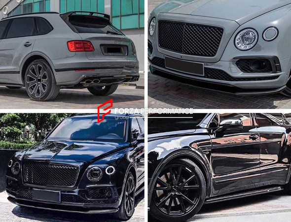 DRY CARBON BODY KIT for BENTLEY BENTAYGA 2015 - 2020  Set includes:   Front Lip Front Bumper Trims Side Skirts Roof Spoiler Rear Spoiler Rear Diffuser