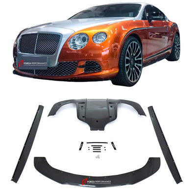 DRY CARBON BODY KIT For BENTLEY CONTINENTAL GT 2011 - 2016
Set includes:

Front Lip
Side Skirts
Rear Diffuser

Material: Dry Carbon

Note: Professional installation is required.

CONTACT US FOR PRICING

Payment ►
Visa

Master Card

PayPal (Pay via PayPal add 4,4%)
Cryptocurrency
Shipment ►
By express DHL/UPS/TNT/FedEx
To the local international airport
Special line by air
Special line by the sea
To Europe and the UK by train

Please let us know which shipping option you prefer.