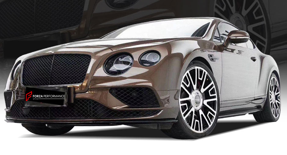DRY CARBON BODY KIT For BENTLEY CONTINENTAL GT 2016 - 2019

Set includes:

Front Lip
Side Skirts
Rear Diffuser

Material: Dry Carbon