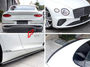 DRY CARBON BODY KIT For BENTLEY CONTINENTAL GT 2018+  Set includes:  Front Lip Side Skirts Rear Spoiler Rear Diffuser