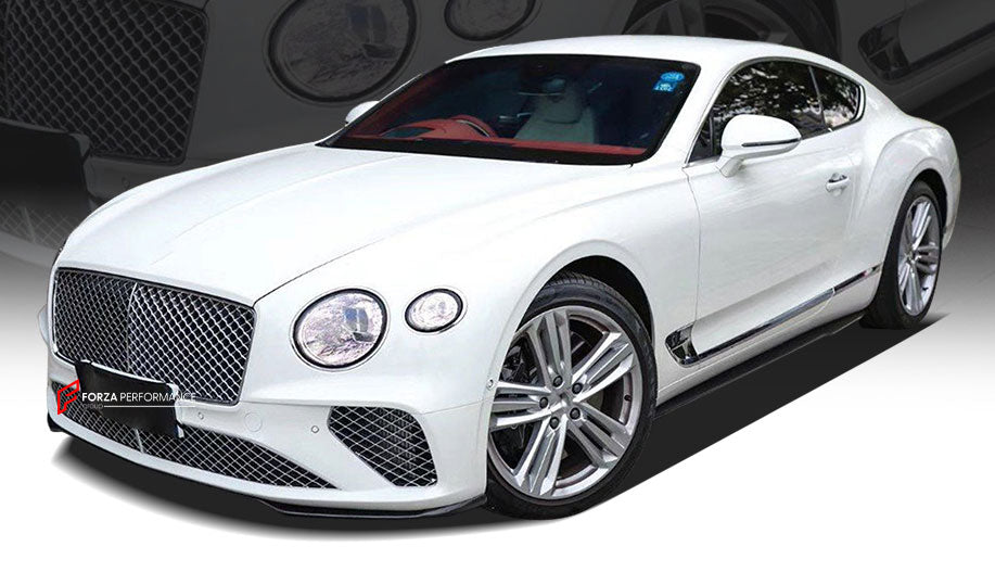 DRY CARBON BODY KIT For BENTLEY CONTINENTAL GT 2018+  Set includes:  Front Lip Side Skirts Rear Spoiler Rear Diffuser