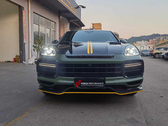 DRY CARBON BODY KIT for PORSCHE CAYENNE 9YA 2018+

Set includes:

Front Lip
Front Bumper Air Vent Trims
Front Air Intake Cover
Hood
Side Skirts
Side Trims
Roof Spoiler
Rear Spoiler
Rear Diffuser