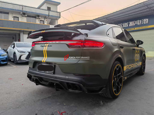 DRY CARBON BODY KIT for PORSCHE CAYENNE 9YA 2018+

Set includes:

Front Lip
Front Bumper Air Vent Trims
Front Air Intake Cover
Hood
Side Skirts
Side Trims
Roof Spoiler
Rear Spoiler
Rear Diffuser