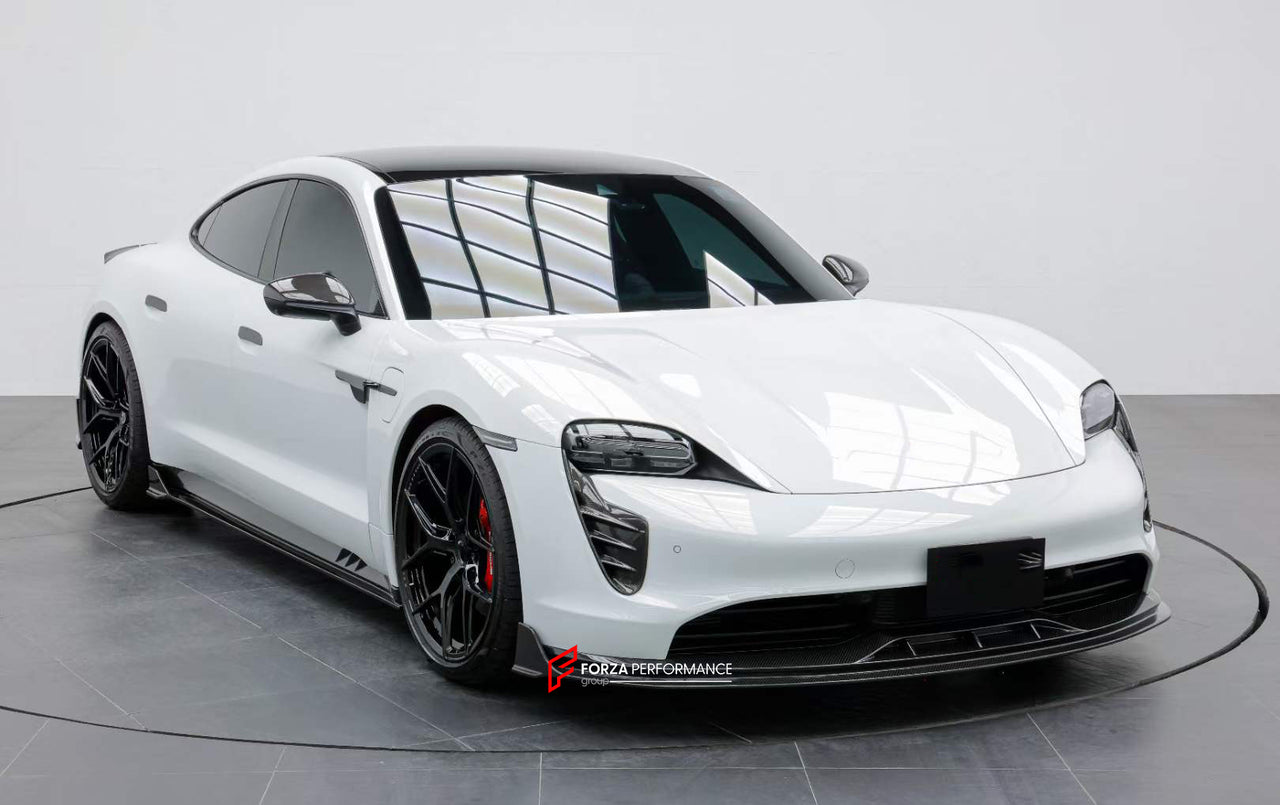 DRY CARBON BODY KIT for PORSCHE TAYCAN J1 TURBO CROSS TURISMO  Set includes:  Front Splitter Side Skirts Rear Diffuser Rear Spoiler