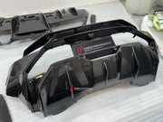 DRY CARBON FIBER WIDE BODY KIT for LAMBORGHINI HURACAN LP610 LP580 EVO 2015 - 2022  Set includes:  Front Bumper Front Hood/Bonnet Rear Spoiler Rear Bumper Rear Engine Cover Exhaust Tips