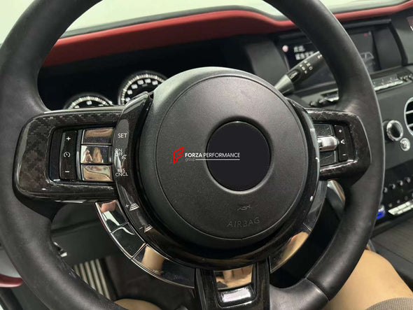 DRY CARBON INTERIOR PARTS for ROLLS-ROYCE CULLINAN 2018  Set includes:  Steering Wheel Trims Dashboard Panel Trims Rear Centre Control Trims