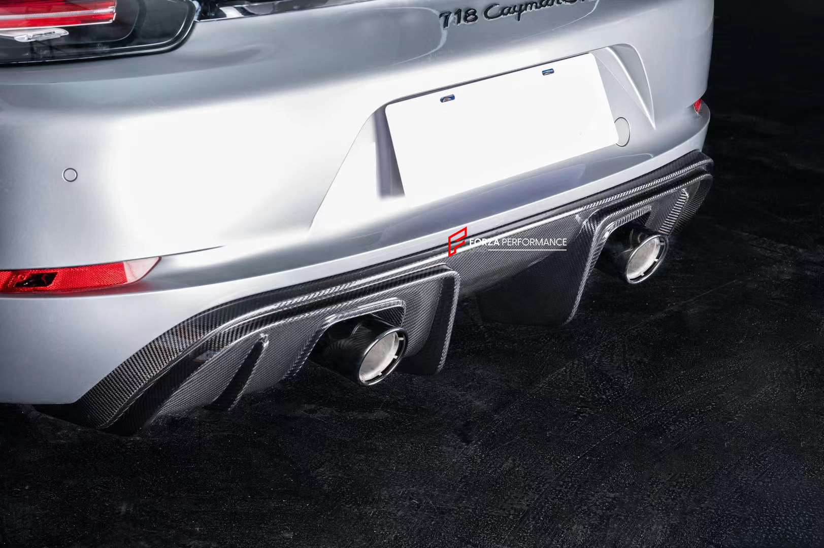 986 Boxster Rear Diffuser DRY CARBON REAR DIFFUSER for PORSCHE 982 718 CAYMAN BOXSTER 2016 ...