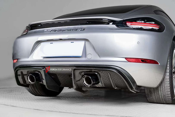 DRY CARBON REAR DIFFUSER for PORSCHE 982 718 CAYMAN BOXSTER 2016+

Set includes:

Rear Diffuser