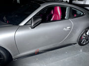 DRY CARBON SIDE SKIRTS for PORSCHE 911 991 CARRERA S C2S NARROW BODY 2012 - 2019

Set includes:
Side Skirts

Material: Dry Carbon

Note: Professional installation is required.

CONTACT US FOR PRICING

Porsche 911 991 side skirts, Dry carbon Porsche side skirts, Porsche 991 narrow body accessories, 911 Carrera S dry carbon skirts, Porsche 991 Carrera S side skirts, Carbon fiber Porsche side skirts 991, Porsche 911 991 exterior upgrades, Dry carbon side skirts 991 Carrera S, 2012-2019 Porsche 991 side skirts,