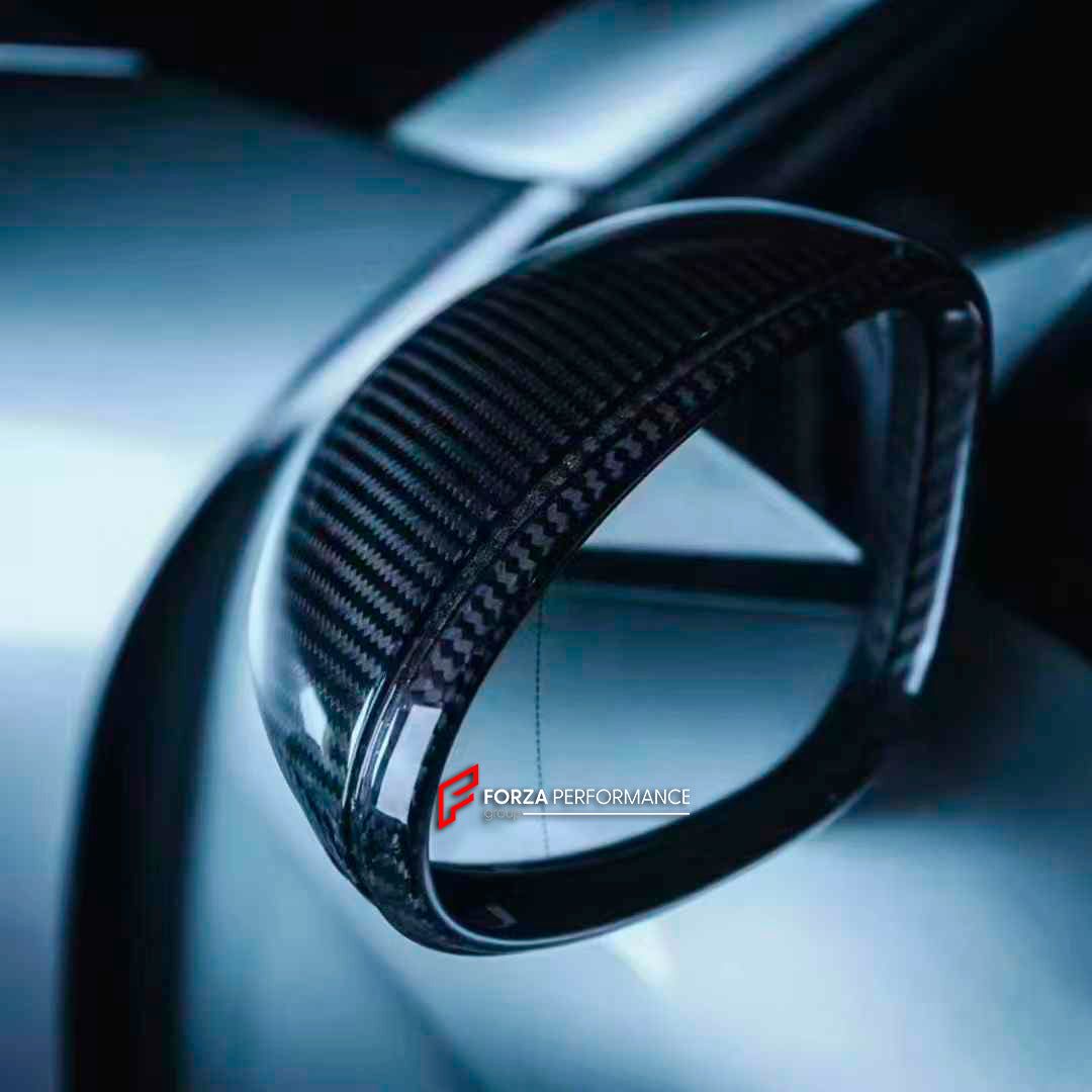 DRY CARBON FIBER SIDE MIRROR COVERS REPLACEMENT for PORSCHE 718 982 CA