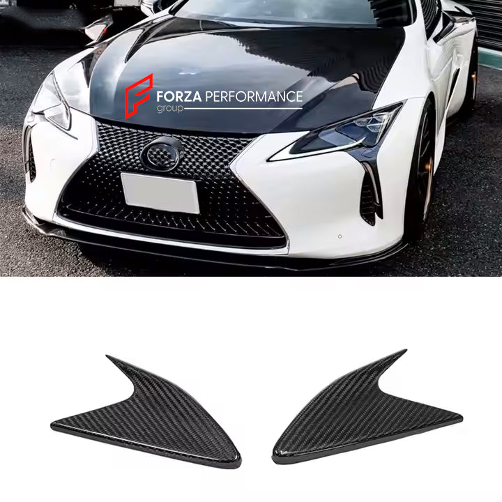 DRY CARBON HEADLIGHT COVERS for LEXUS LC500 LC500H 2017 - 2019

Set includes:

Headlight Covers&nbsp;

Material: Carbon Fiber

NOTE: Professional installation is required.