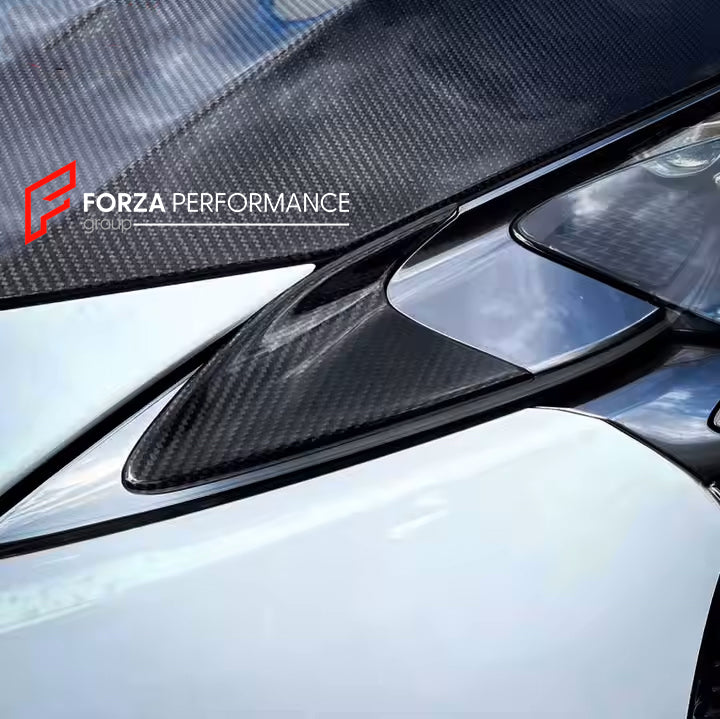 DRY CARBON HEADLIGHT COVERS for LEXUS LC500 LC500H 2017 - 2019

Set includes:

Headlight Covers&nbsp;

Material: Carbon Fiber

NOTE: Professional installation is required.