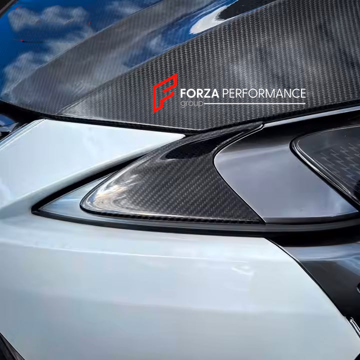 DRY CARBON HEADLIGHT COVERS for LEXUS LC500 LC500H 2017 - 2019

Set includes:

Headlight Covers&nbsp;

Material: Carbon Fiber

NOTE: Professional installation is required.