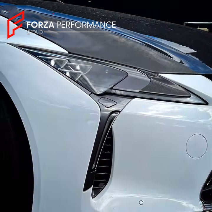 DRY CARBON HEADLIGHT COVERS for LEXUS LC500 LC500H 2017 - 2019

Set includes:

Headlight Covers&nbsp;

Material: Carbon Fiber

NOTE: Professional installation is required.