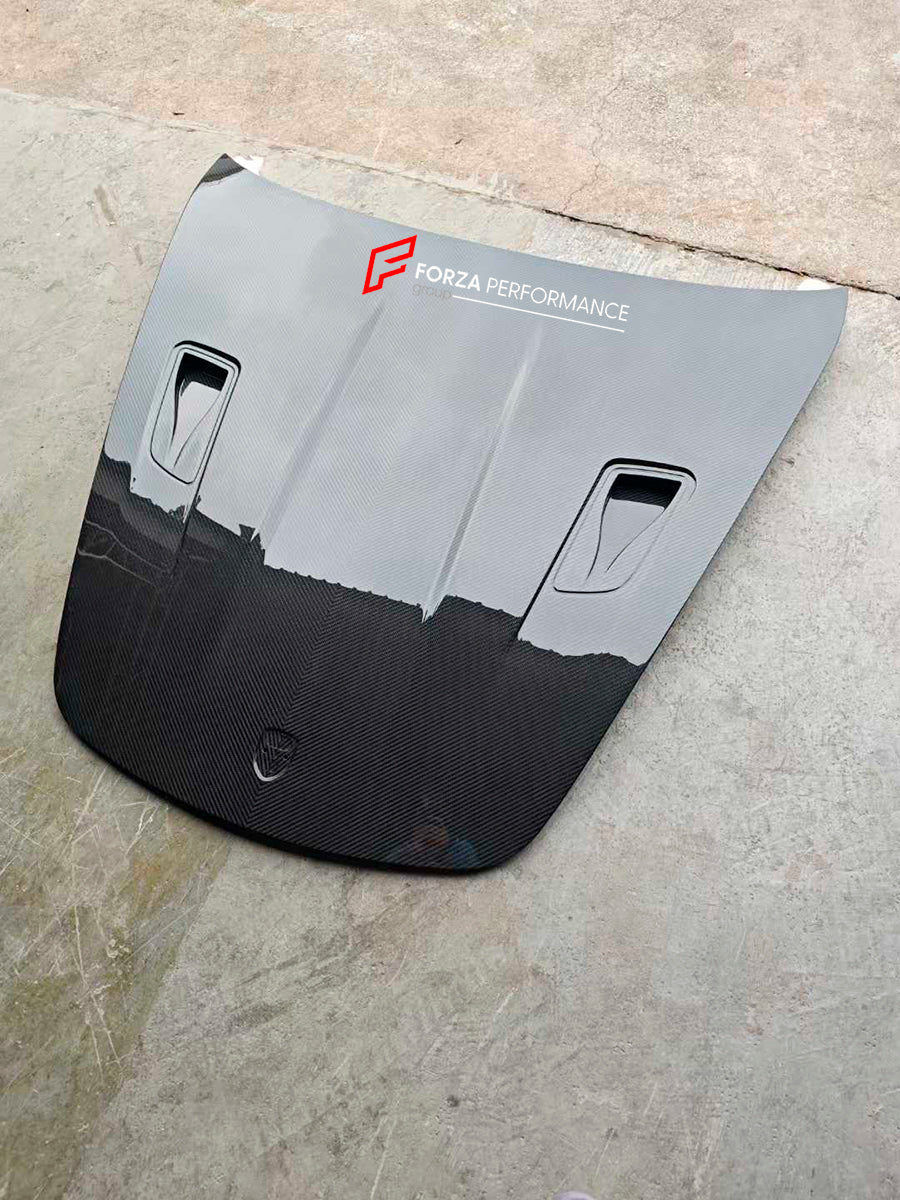 DRY CARBON HOOD for PORSCHE 911 997 2004 - 2013

Set includes:

Hood/Bonnet

Material: Dry Carbon

NOTE: Professional installation is required.