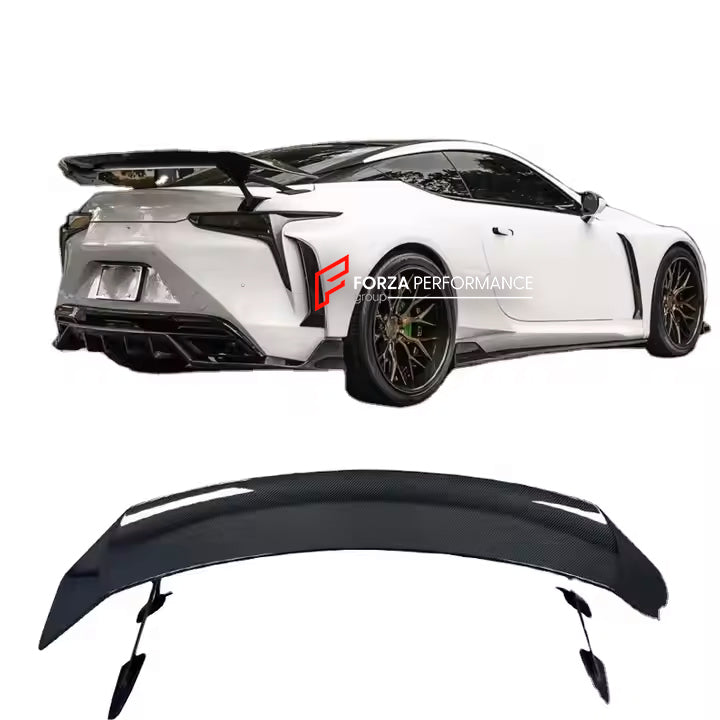 DRY CARBON SPOILER for LEXUS LC500 LC500H 2017 - 2019

Set includes:

Rear Spoiler&nbsp;


Material: Carbon Fiber

NOTE: Professional installation is required.