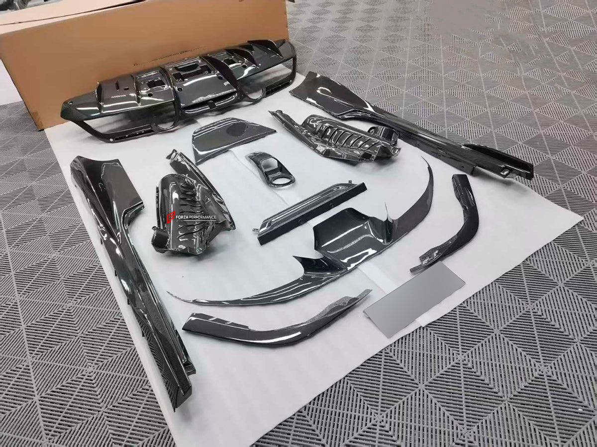 DRY CARBON BODY KIT for FERRARI F8 | OEM STYLE

Set includes:

Front Lip
Front Canards
Side Skirts
Rear Diffuser
Engine Cover

Material: DRY Carbon Fiber

Note: Professional installation is required.

* Contact us for pricing