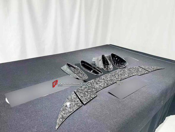 DRY CARBON BODY KIT for LOTUS EMIRA

Set includes:

Front Lip
Side Skirts
Rear Diffuser
Rear Spoiler
Front Air Vents
Side Air Vents
Rear Air Duct
Side Mirrors

Material: Dry Carbon