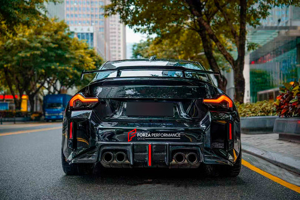 DRY CARBON FIBER BODY KIT for BMW M2/M2C G87

Set includes:

Front Lip
Front Grille
Front lower Mesh
Front fenders
Side skirts
Rear Diffuser
Rear Bumper canards
Rear Spoiler
Rear trunk (OEM size)

Material: Dry Carbon Fiber

NOTE: Professional installation is required