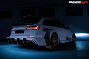 AUTHENTIC DARWINPRO DTM STYLE CARBON WIDE BODY KIT for AUDI RS6 C7 AVANT 2014 - 2018  Set includes:  Hood Front lip Front canards Fender flares Side skirts Side canards Bumper spoiler Rear bumper canards Door canards Rear fender canards Rear diffuser canards Roof spoiler Trunk spoiler Material: Carbon fiber / Forged Carbon / Fiberglass + Carbon / Autoclave carbon fiber / Double sided carbon fiber  NOTE: Professional installation is required  Contact us for pricing