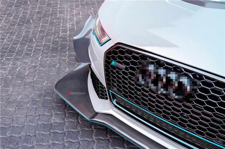 AUTHENTIC DARWINPRO DTM STYLE CARBON WIDE BODY KIT for AUDI RS6 C7 AVANT 2014 - 2018  Set includes:  Hood Front lip Front canards Fender flares Side skirts Side canards Bumper spoiler Rear bumper canards Door canards Rear fender canards Rear diffuser canards Roof spoiler Trunk spoiler Material: Carbon fiber / Forged Carbon / Fiberglass + Carbon / Autoclave carbon fiber / Double sided carbon fiber  NOTE: Professional installation is required  Contact us for pricing