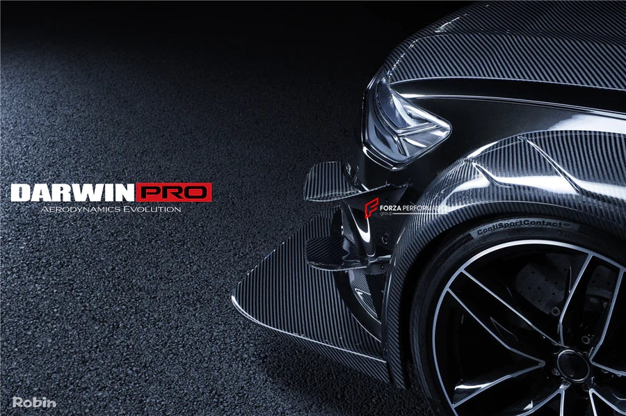 AUTHENTIC DARWINPRO DTM STYLE CARBON WIDE BODY KIT for AUDI RS6 C7 AVANT 2014 - 2018  Set includes:  Hood Front lip Front canards Fender flares Side skirts Side canards Bumper spoiler Rear bumper canards Door canards Rear fender canards Rear diffuser canards Roof spoiler Trunk spoiler Material: Carbon fiber / Forged Carbon / Fiberglass + Carbon / Autoclave carbon fiber / Double sided carbon fiber  NOTE: Professional installation is required  Contact us for pricing