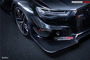 AUTHENTIC DARWINPRO DTM STYLE CARBON WIDE BODY KIT for AUDI RS6 C7 AVANT 2014 - 2018  Set includes:  Hood Front lip Front canards Fender flares Side skirts Side canards Bumper spoiler Rear bumper canards Door canards Rear fender canards Rear diffuser canards Roof spoiler Trunk spoiler Material: Carbon fiber / Forged Carbon / Fiberglass + Carbon / Autoclave carbon fiber / Double sided carbon fiber  NOTE: Professional installation is required  Contact us for pricing