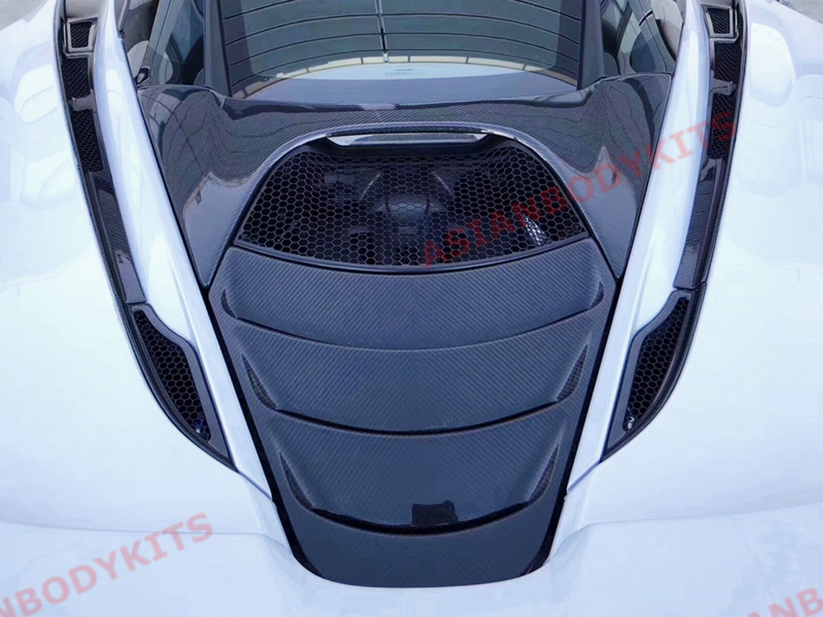 Dry carbon rear engine cover trunk vent for MCLAREN 720S Coupe 2017+