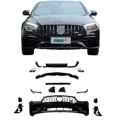 BODY KIT for MERCEDES BENZ W213 2020+ E63 AMG STYLE

Set includes:


Front Bumper Assembly
Rear Diffuser
Exhaust Tips

Material: Plastic PP/ABS

NOTE: Professional installation is required