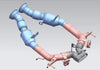 EXHAUST BYPASS SYSTEM for FERRARI 296 GTB GTS 3.0T  Set includes:  Front Pipes Downpipes