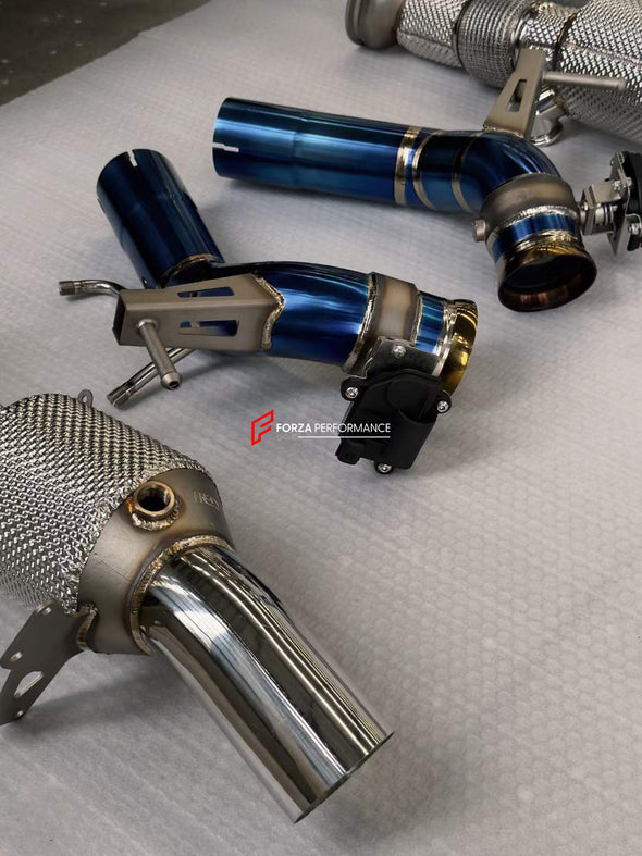 EXHAUST BYPASS SYSTEM for FERRARI 296 GTB GTS 3.0T    Set includes:  Front Pipes Downpipes