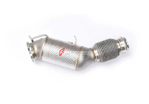 EXHAUST CATLESS DOWNPIPE for BMW 5 SERIES F36 430i 2.0T 2017 - 2020  Material: Stainless Steel  Optionally:  For extra cost we can add heat shield protection 200 cell catalytic converter Production time: 10 working days