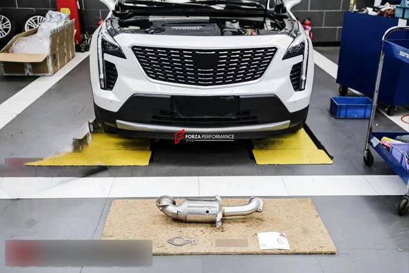 EXHAUST DOWNPIPE for CADILLAC XT4 2.0T  Material: Stainless Steel  Optionally:  For an extra cost we can add heat shield protection 200 cell catalytic converter