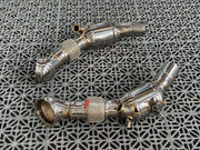 EXHAUST CATLESS DOWNPIPE for FERRARI SF90 4.0T  Material: Stainless Steel  Optionally:  For extra cost we can add heat shield protection 200 cell catalytic converter Production time: 10 working days  NOTE: Professional installation is required.