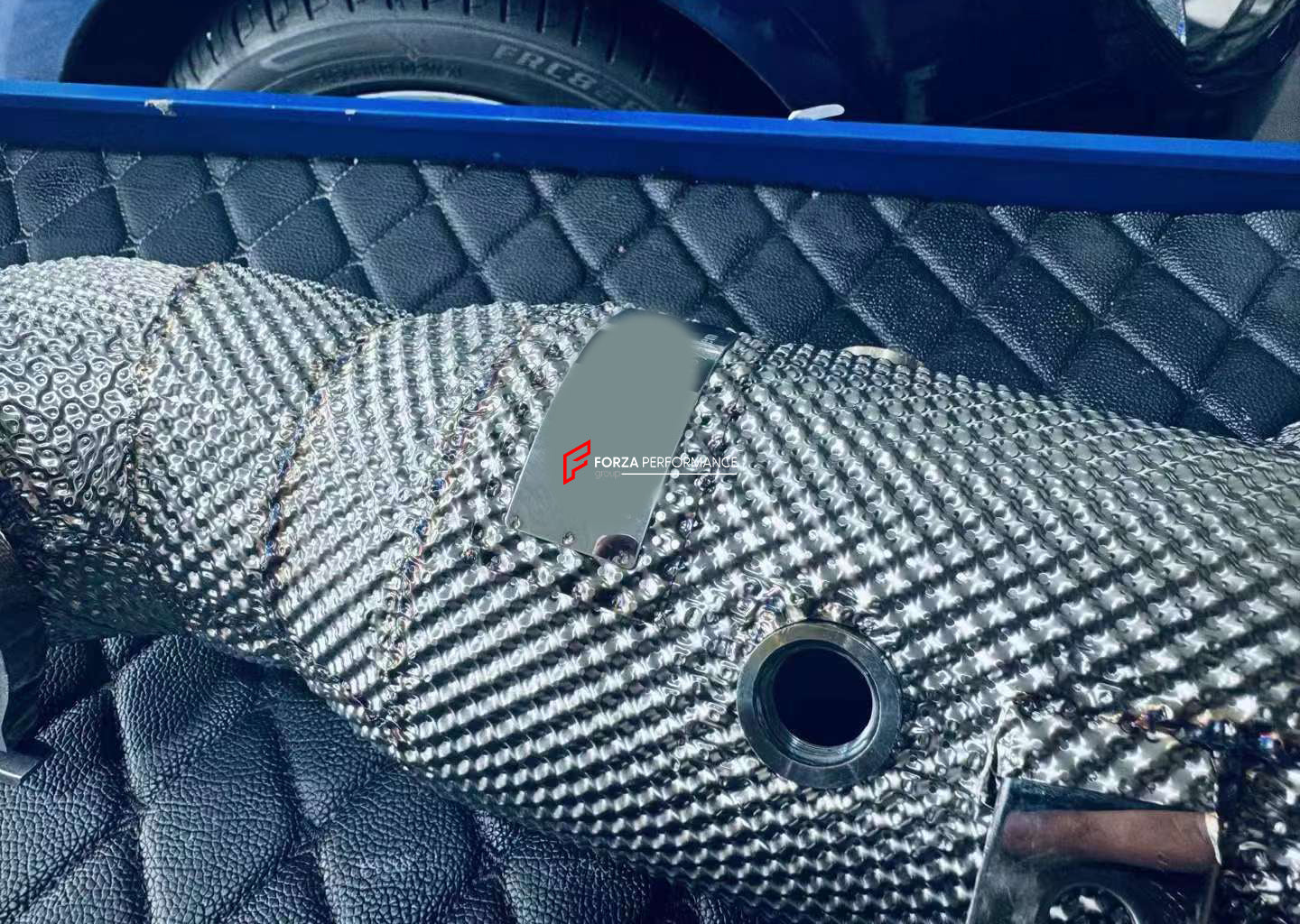 EXHAUST CATLESS DOWNPIPE for MASERATI GHIBLI 2.0T 2021+  Material: Stainless Steel  Optionally:  For extra cost we can add heat shield protection 200 cell catalytic converter