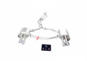 EXHAUST SYSTEM for AUDI A7 C8 S-LINE 3.0T 2019+  Set includes:  Center Pipes Muffler with valves Exhaust tips Valve control box with remote control (you may also reuse your factory exhaust valve motors