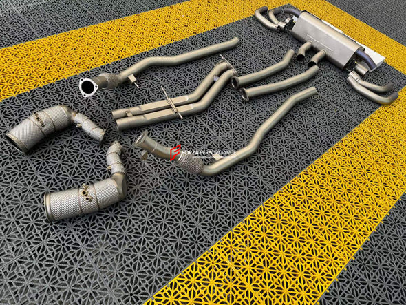 EXHAUST SYSTEM for AUDI RSQ8 4M 4.0T 2019&nbsp;    Set includes:  Exhaust pipe Mufflers with valve Exhaust tips