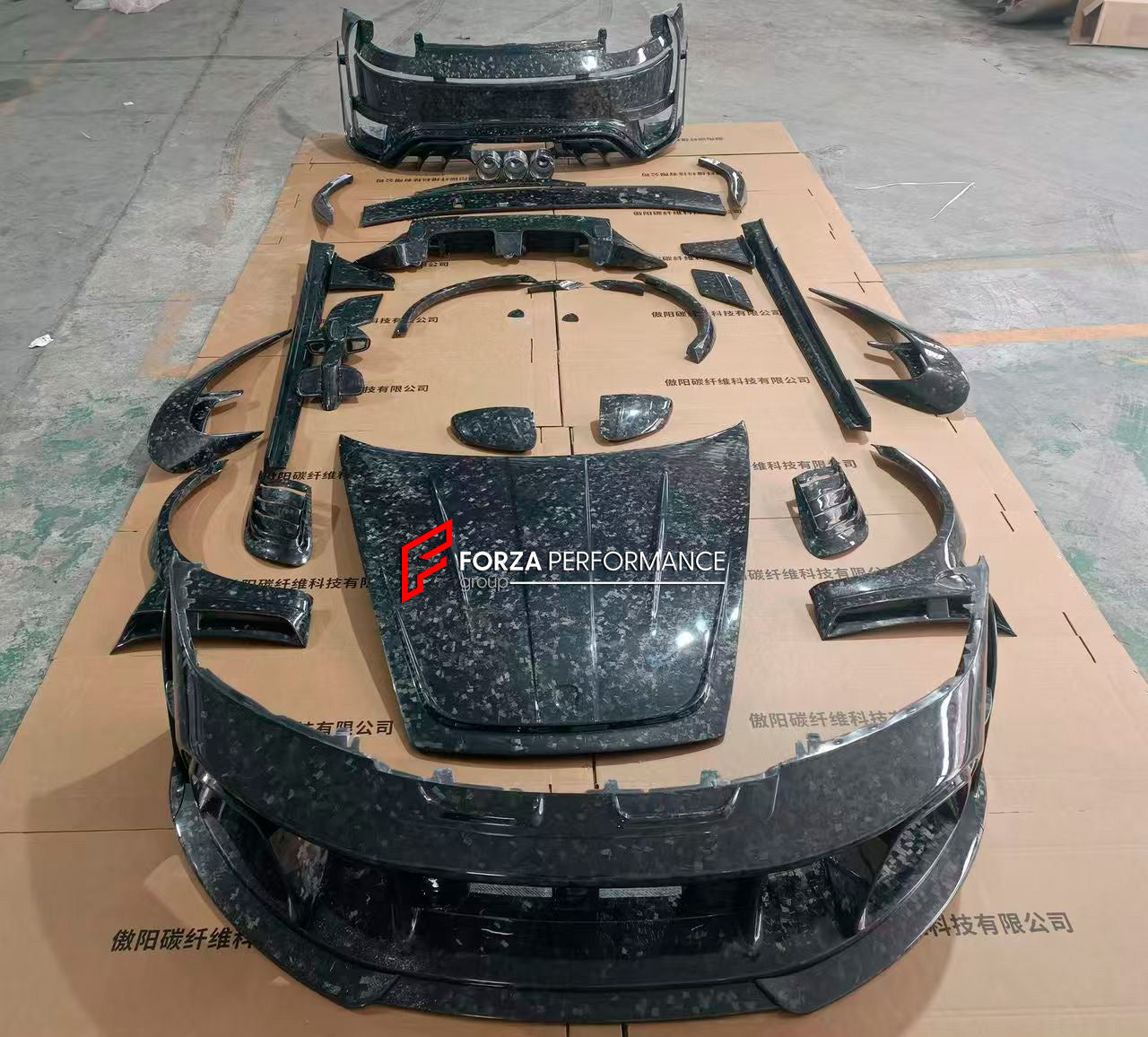 FORGED CARBON BODY KIT for PORSCHE 911 992 CARRERA TURBO S 4S custom fit MANSORY

Set includes:

Front Bumper Assembly
Hood
Fender Flares
Fender Vents
Side Mirror Covers
Side Skirts
Side Vent Covers
Rear Bumper Assembly
