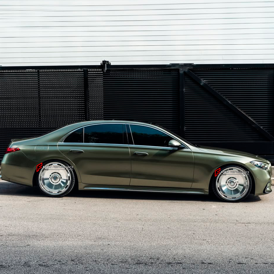 We manufactured premium quality forged wheels rims for our client's MERCEDES BENZ S CLASS with the following specifications:

WHEEL SIZE:

Front: 20 x 9 ET 34
Rear: 20 x 10 ET 48.1
PCD: 5 x 112
CB: 66.6
Material: 6061-T6 Forged Aluminum