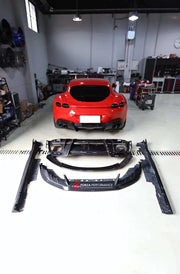 FORZA CARBON AERO KIT for FERRARI ROMA  Set includes:  Front Lip Side skirts Rear Diffuser Rear Spoiler