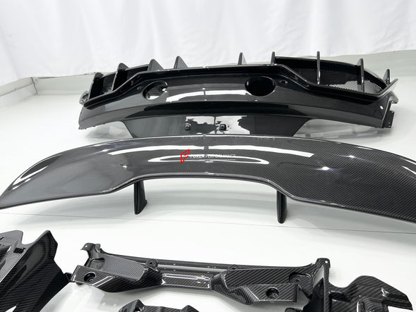 CARBON FIBER BODY KIT for MASERATI MC20 2020+  Set includes:   Front Lip Front Bumper Hood Vents Side Skirts Rear Diffuser Side Air Intake Vent Trims Mirror Covers